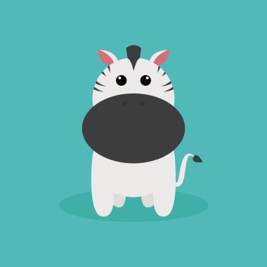 sevimli çizgi zebra