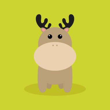 sevimli çizgi geyik