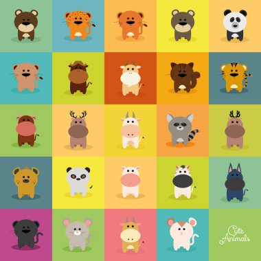 Sevimli çizgi film hayvanları