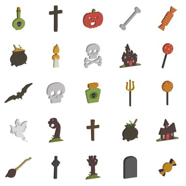 Soyut Cadılar Bayramı nesneleri