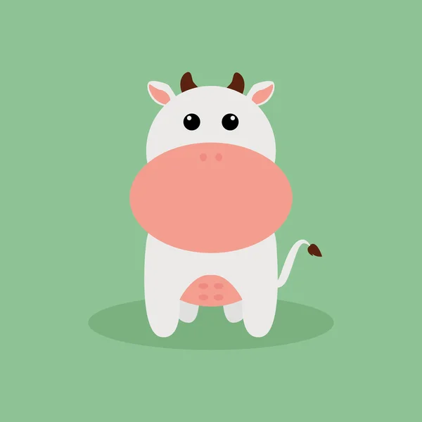 Cute Cartoon Cow — Stock Vector
