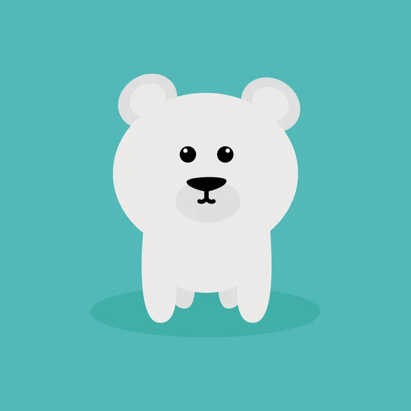 Aranyos rajzfilm jegesmedve — Stock Vector