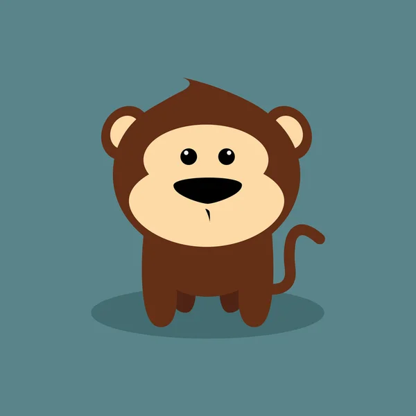 Carino cartone animato scimmia — Vettoriale Stock