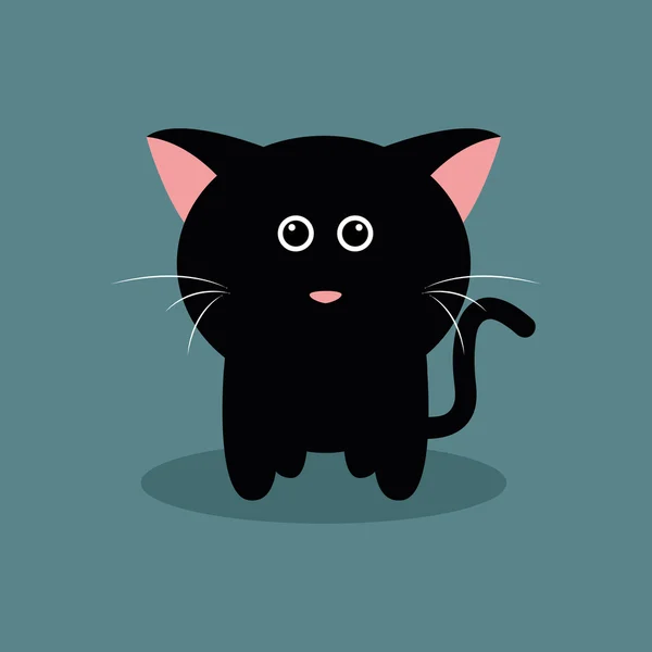 Lindo gato de dibujos animados — Vector de stock