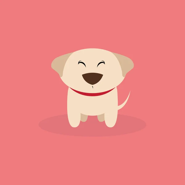 Lindo perro de dibujos animados — Vector de stock