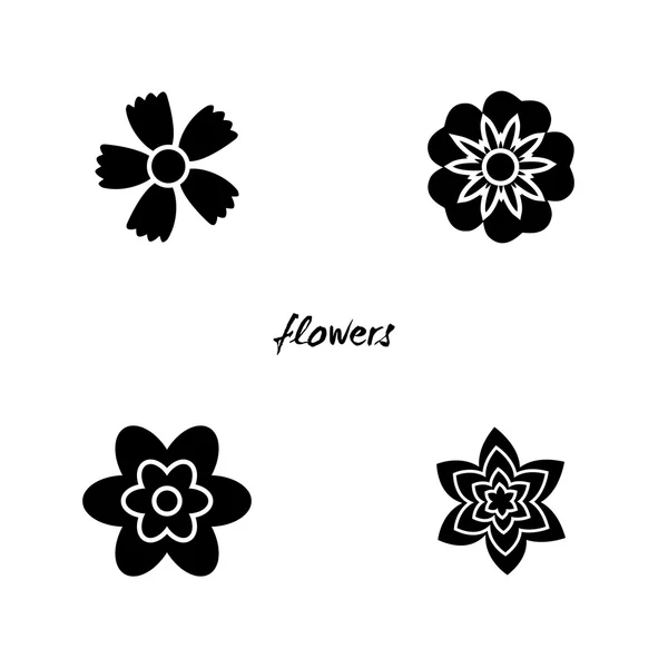 Flores lindas abstractas — Vector de stock