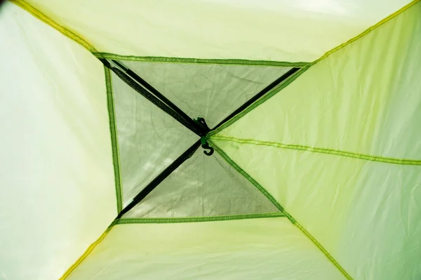 Tent inside view - closed ventilation Royalty Free Stock Photos