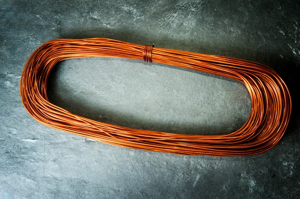 Rollo de alambre de cobre — Foto de Stock