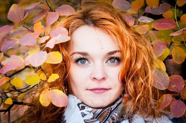 Portrait of red-haired girl — Stock Photo, Image