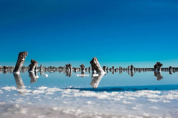Lago de sal mistério — Fotografia de Stock