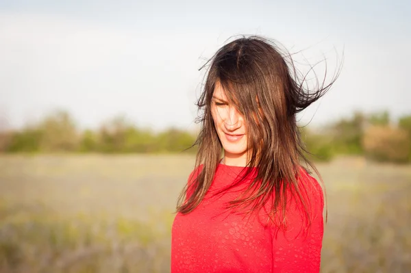 Mujer con el pelo ondulado — Foto de Stock