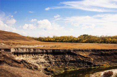 Beyaz bulut, nehir yatay