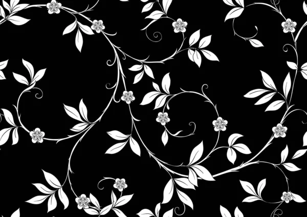 Kwiatowy bezszwowy wzór, tło w stylu art nouveau — Wektor stockowy