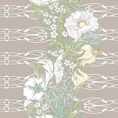 Çiçeksiz desen, arka planda sanat tarzında