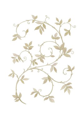 Sarmaş dolaş dalların ve yaprakların çiçek motifi Yeni sanat tarzında