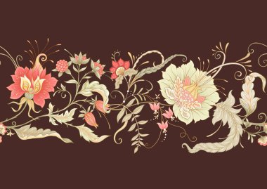 Şekillendirilmiş süs çiçekleriyle kusursuz desen