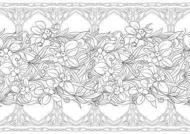 Çiçeksiz desen, sanat tarzında özgeçmiş.