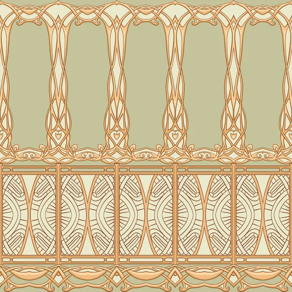 stock vector Seamless pattern, background in art nouveau style