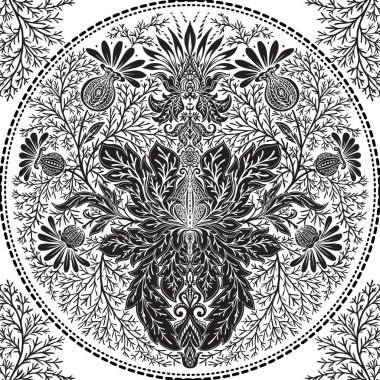 Geleneksel çiçeksiz desen, İtalyan klasik süsü..