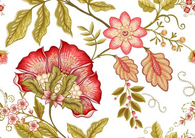 Şekillendirilmiş süs çiçekleriyle kusursuz desen