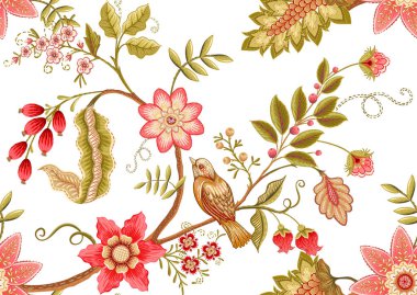 Şekillendirilmiş süs çiçekleriyle kusursuz desen