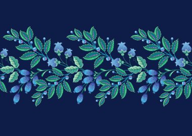 Kusursuz desenli, modası geçmiş, modası geçmiş süs çiçekleri..