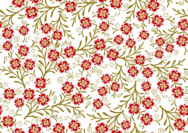 Şekillendirilmiş süs çiçekleriyle kusursuz desen