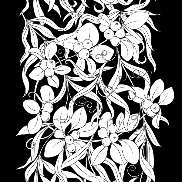 Patrón sin costura floral, fondo en estilo art nouveau — Vector de stock