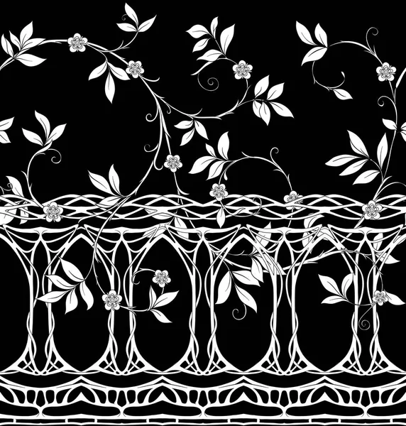 Floral Seamless μοτίβο, φόντο στην τέχνη nouveau στυλ — Διανυσματικό Αρχείο