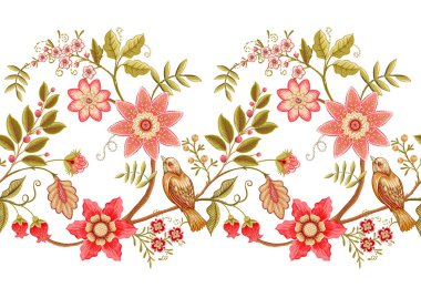 Şekillendirilmiş süs çiçekleriyle kusursuz desen