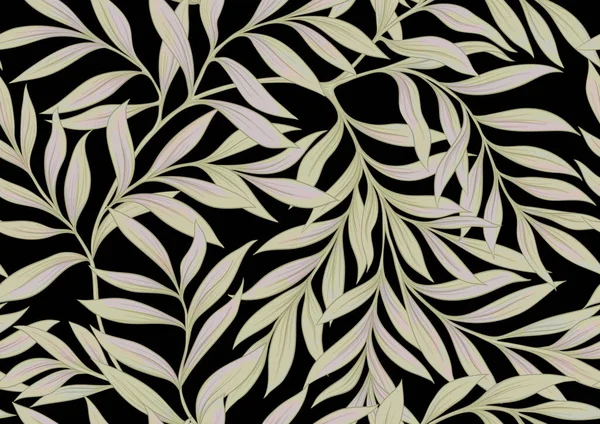 Motif floral sans couture, fond Dans le style art nouveau — Image vectorielle