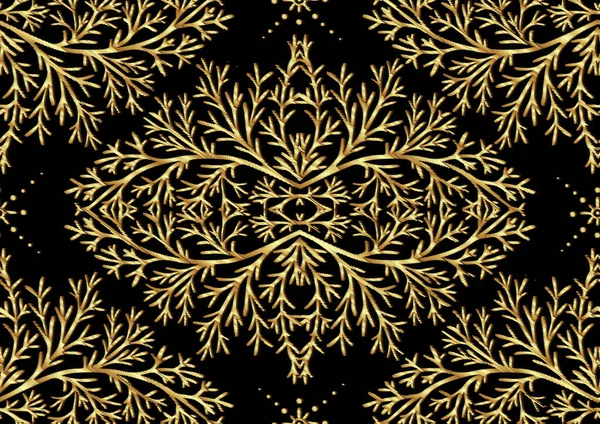 Tradición patrón sin costura floral, ornamento vintage damasco. — Archivo Imágenes Vectoriales