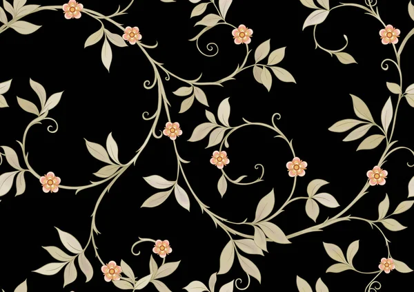 Квітковий безшовний візерунок, фон У стилі модерн — стоковий вектор