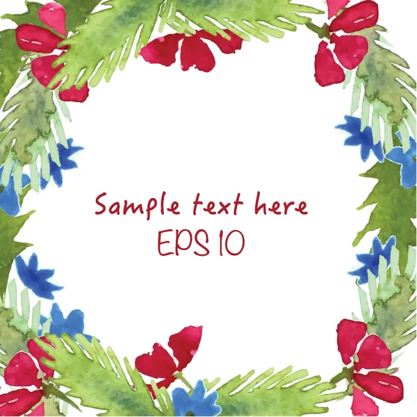 Suluboya çiçek öğeleri