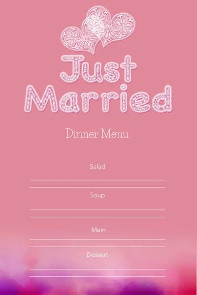Svatební menu textura — Stockový vektor