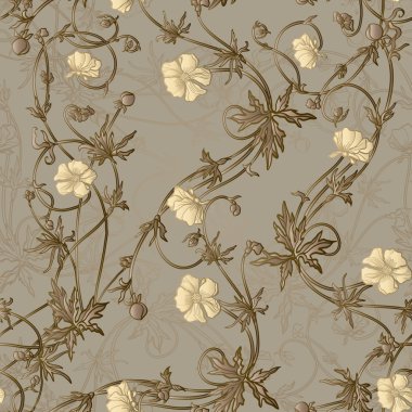 Poppy veldboeket patroon