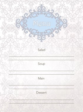 Menü doku çiçekli