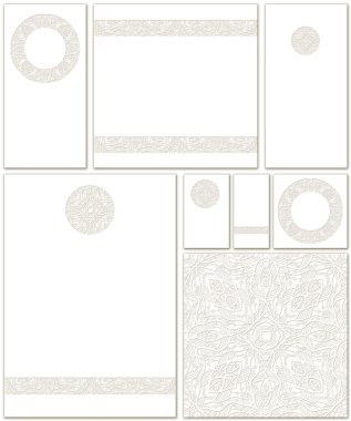 Düğün çerçeveleri kartları seti