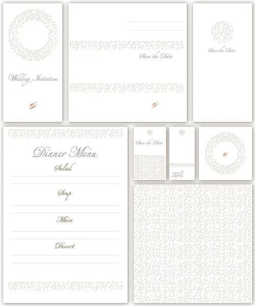 Wedding frames cards set — Stock Photo, Image