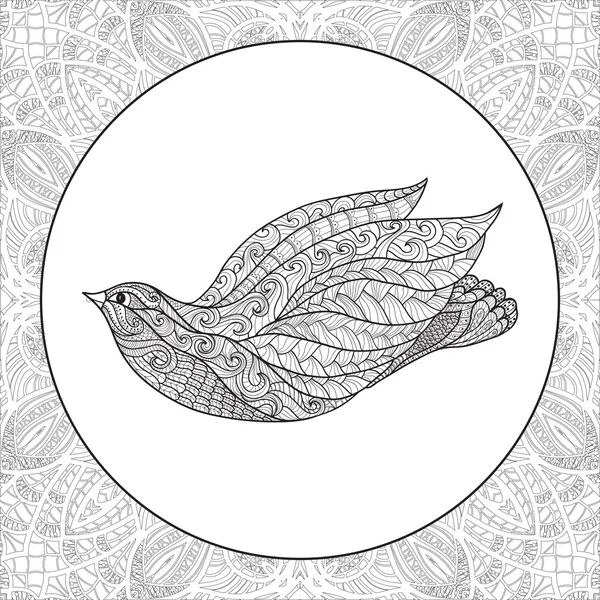 Coloring bird pattern — Stock Vector
