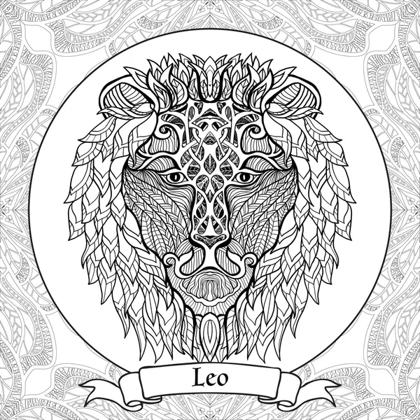 Signo do zodíaco Leo — Vetor de Stock