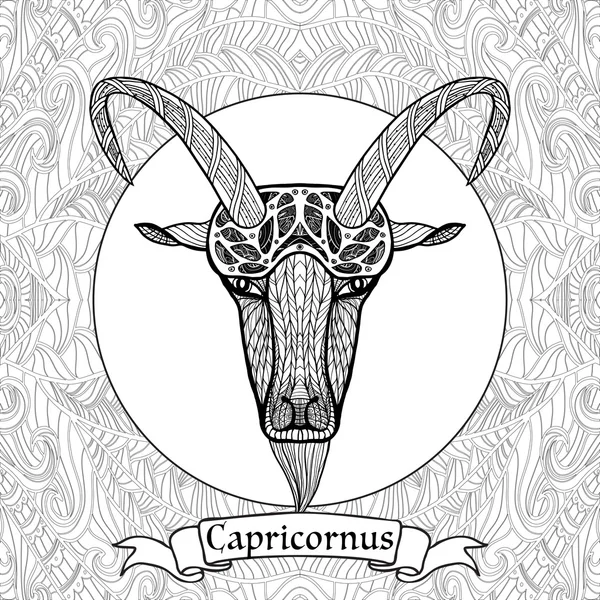 Signe du zodiaque Capricorne — Image vectorielle