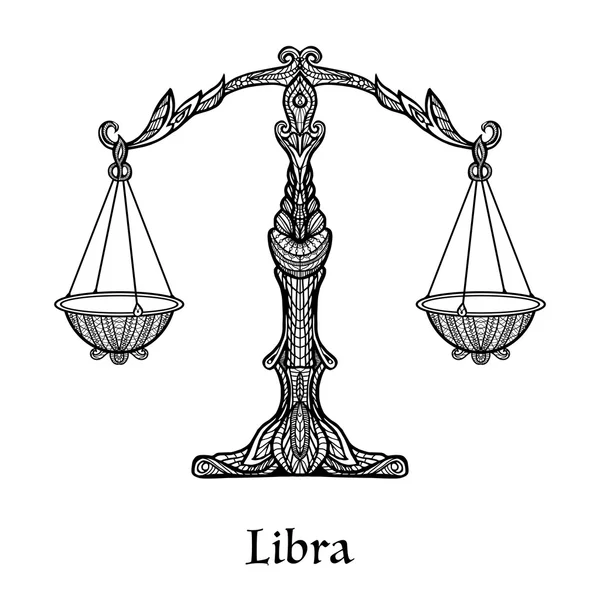 Segno zodiacale libra — Vettoriale Stock