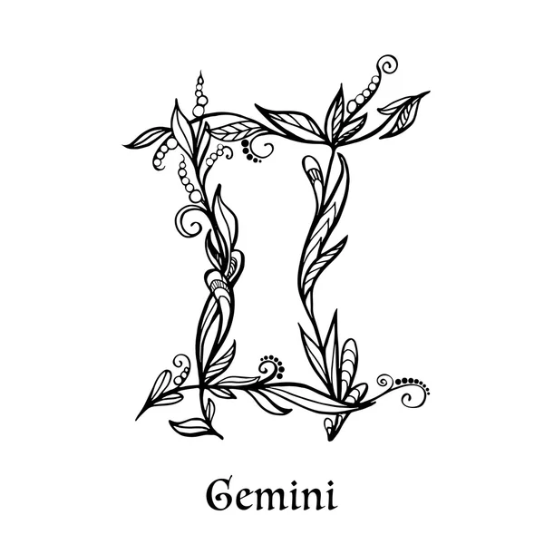 Zodiaktecken Gemini — Stock vektor