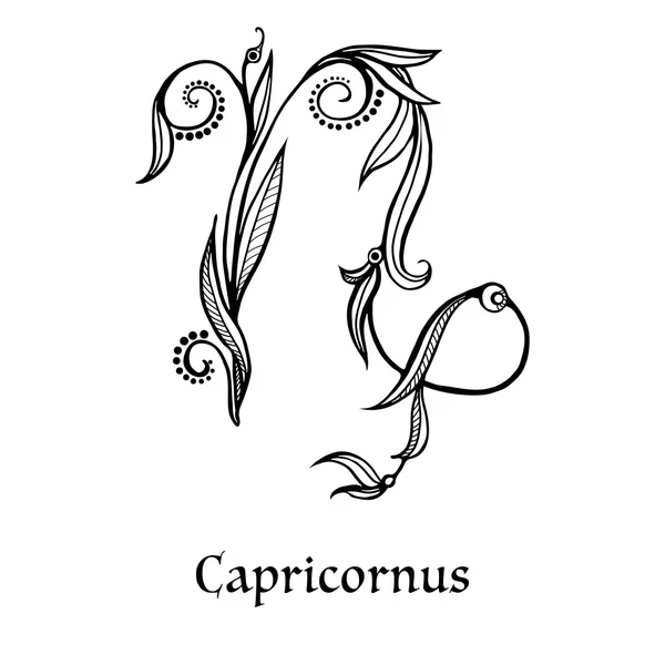 Zodiac sign Capricornus — Stock Vector