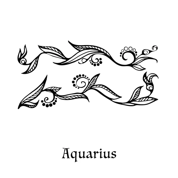 Znak zodiaku Aquarius — Wektor stockowy