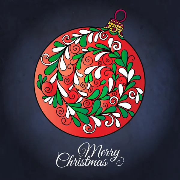 Merry christmas bal — Stockvector