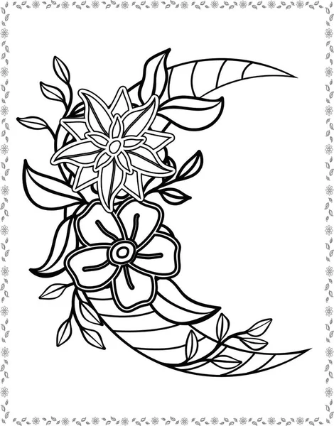 coloring book flowers for adult design