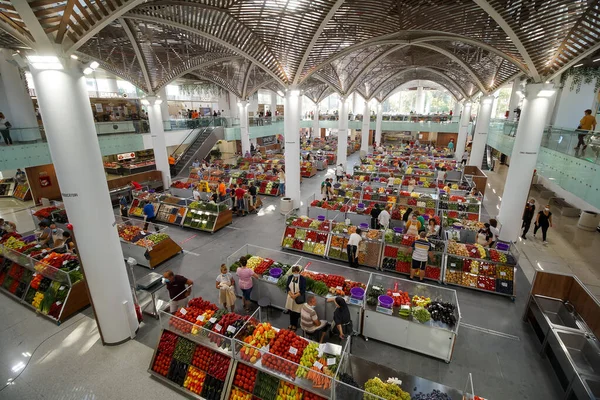 Bucharest Romania August 2020 Stalls New Agri Food Market Piata — Stock Photo, Image