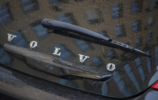 Bucarest Rumania Abril 2021 Ventana Trasera Volvo C30 Coupé Polvoriento — Foto de Stock